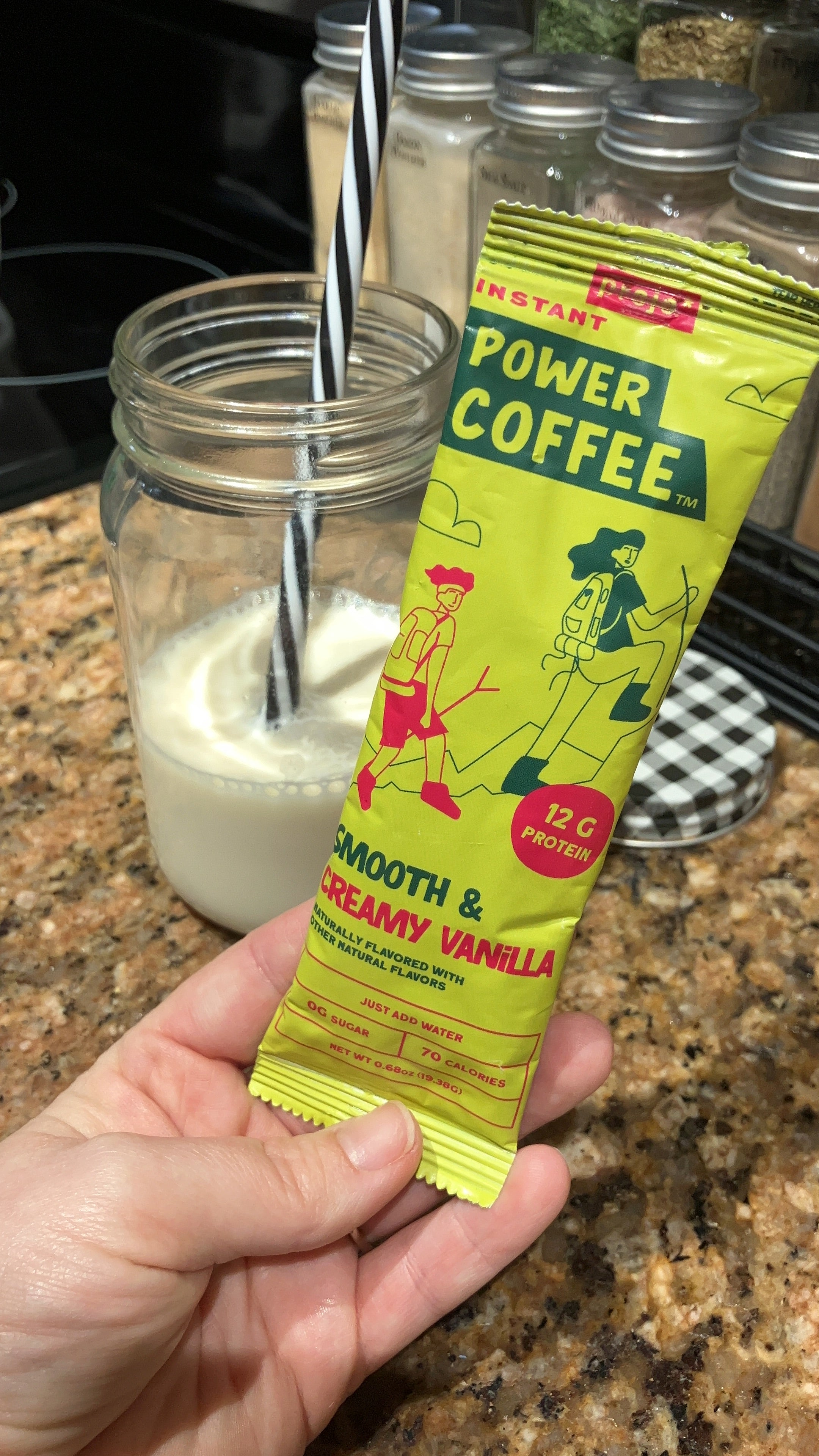 Projo* Instant Power Coffee - Smooth & Creamy Vanilla Flavor