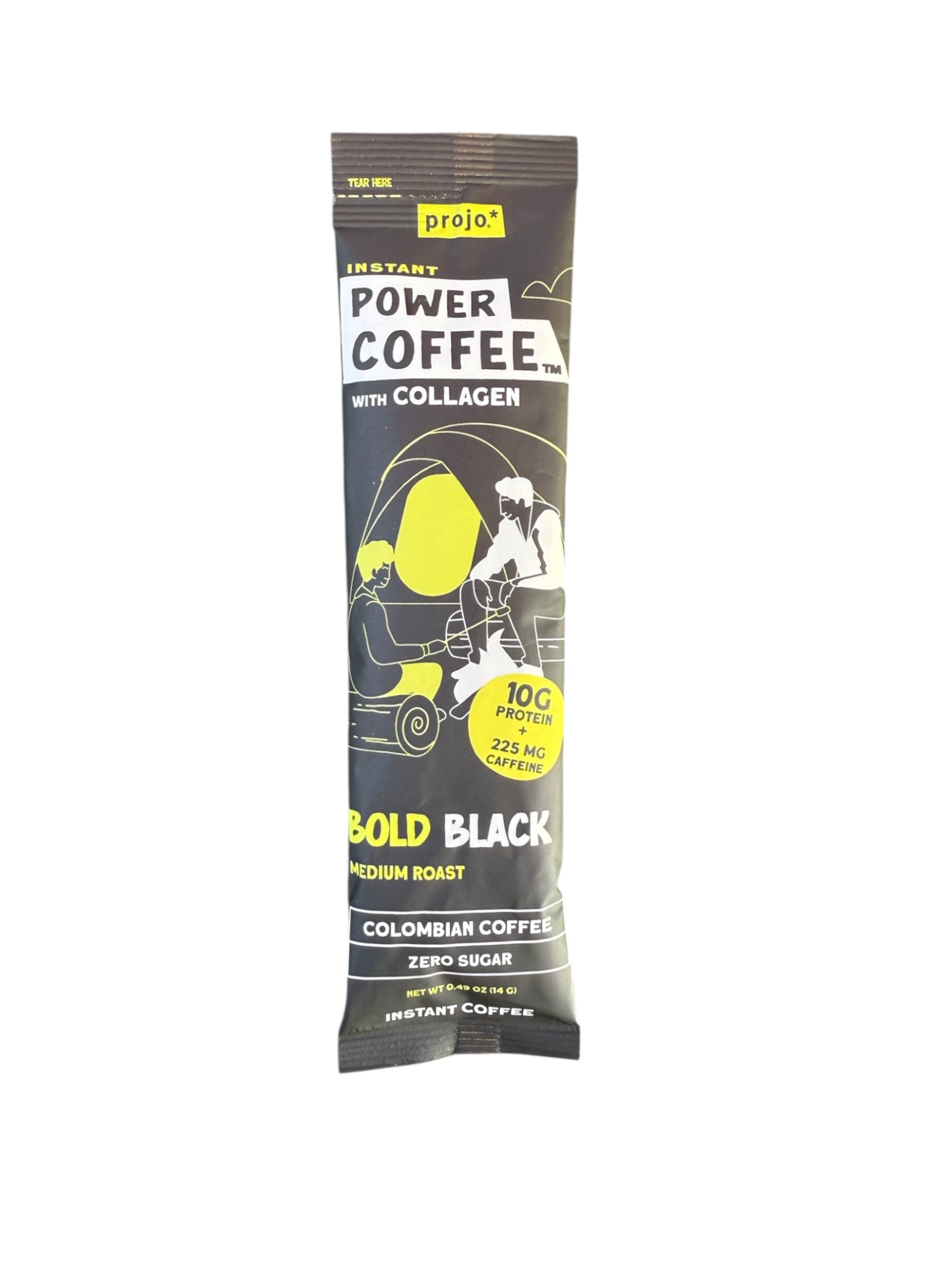 Projo* Power Coffee – Bold Black – 12 Single-Serve Packets