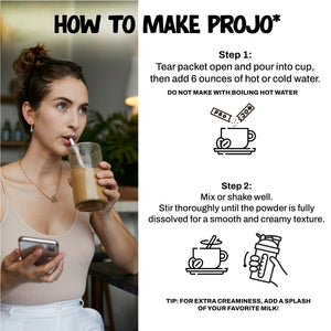 Projo* Power Coffee – Bold Black – 12 Single-Serve Packets