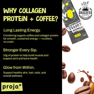 Projo* Power Coffee – Bold Black – 12 Single-Serve Packets
