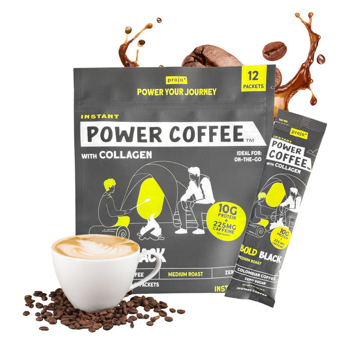 Projo* Power Coffee – Bold Black – 12 Single-Serve Packets