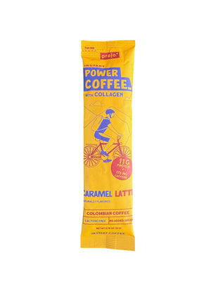 Projo* Power Coffee – Caramel Latte Flavor – 12 Single-Serve Packets
