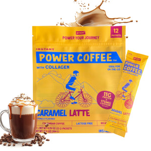 Projo* Power Coffee – Caramel Latte Flavor – 12 Single-Serve Packets