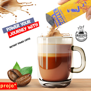 Projo* Power Coffee – Caramel Latte Flavor – 12 Single-Serve Packets