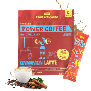 Projo* Power Coffee – Cinnamon Latte Flavor – 12 Single-Serve Packets