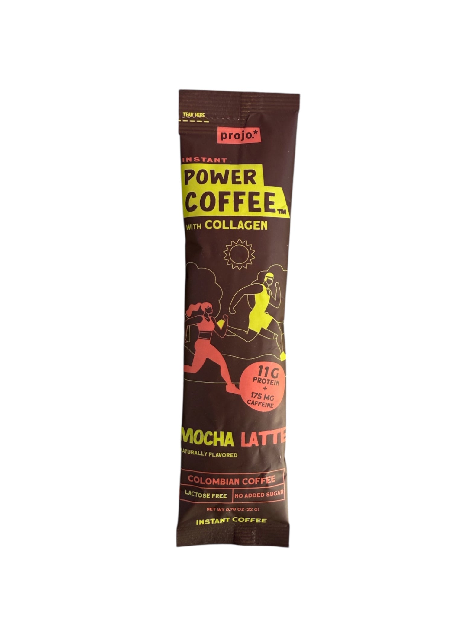 Projo* Power Coffee – Mocha Latte Flavor – 12 Single-Serve Packets
