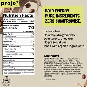 Projo* Power Coffee – Mocha Latte Flavor – 12 Single-Serve Packets