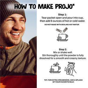 Projo* Power Coffee – Mocha Latte Flavor – 12 Single-Serve Packets
