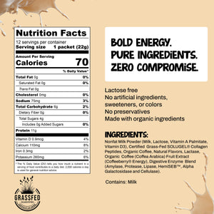 Projo* Power Coffee – Vanilla Latte Flavor – 12 Single-Serve Packets